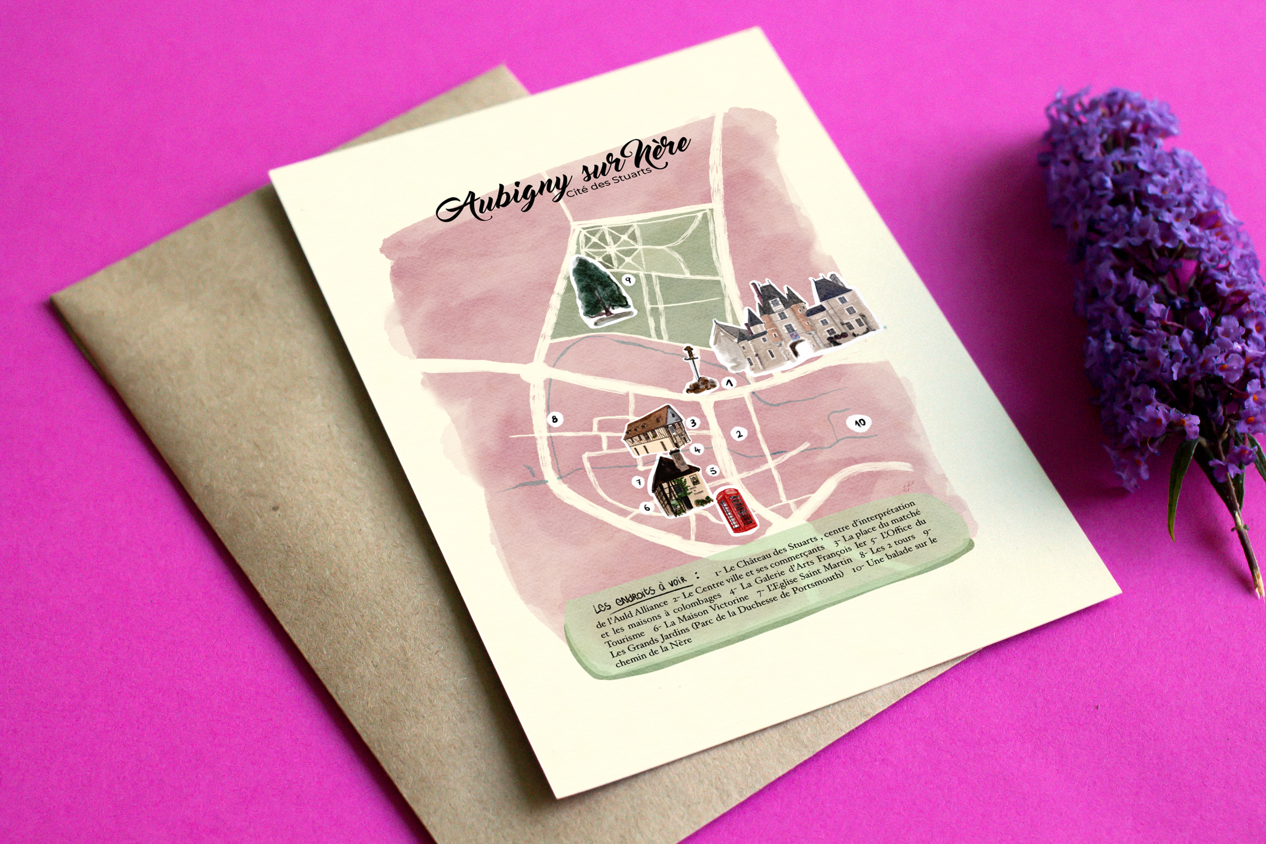 Carte Aubigny sur Nere